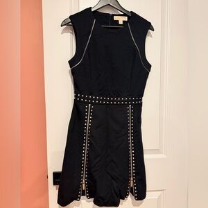 Michael Kors Black Studded Mini Dress